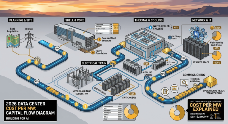 data center cost per MW
